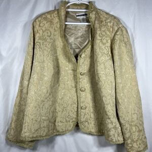 STUNNING Dana Kay Women's Jacquard Blazer Jacket Paisley Pattern SZ 22